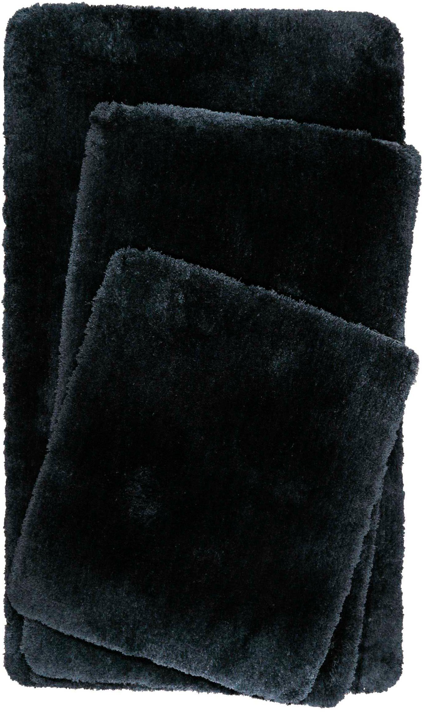 Badematte Porto Azzurro Homie Living, Höhe 30 mm, rutschhemmend beschichtet, fußbodenheizungsgeeignet, schnell trocknend, Polyester, rechteckig, Badteppich, uni, rechteckig & rund, waschbar, Badezimmerteppich