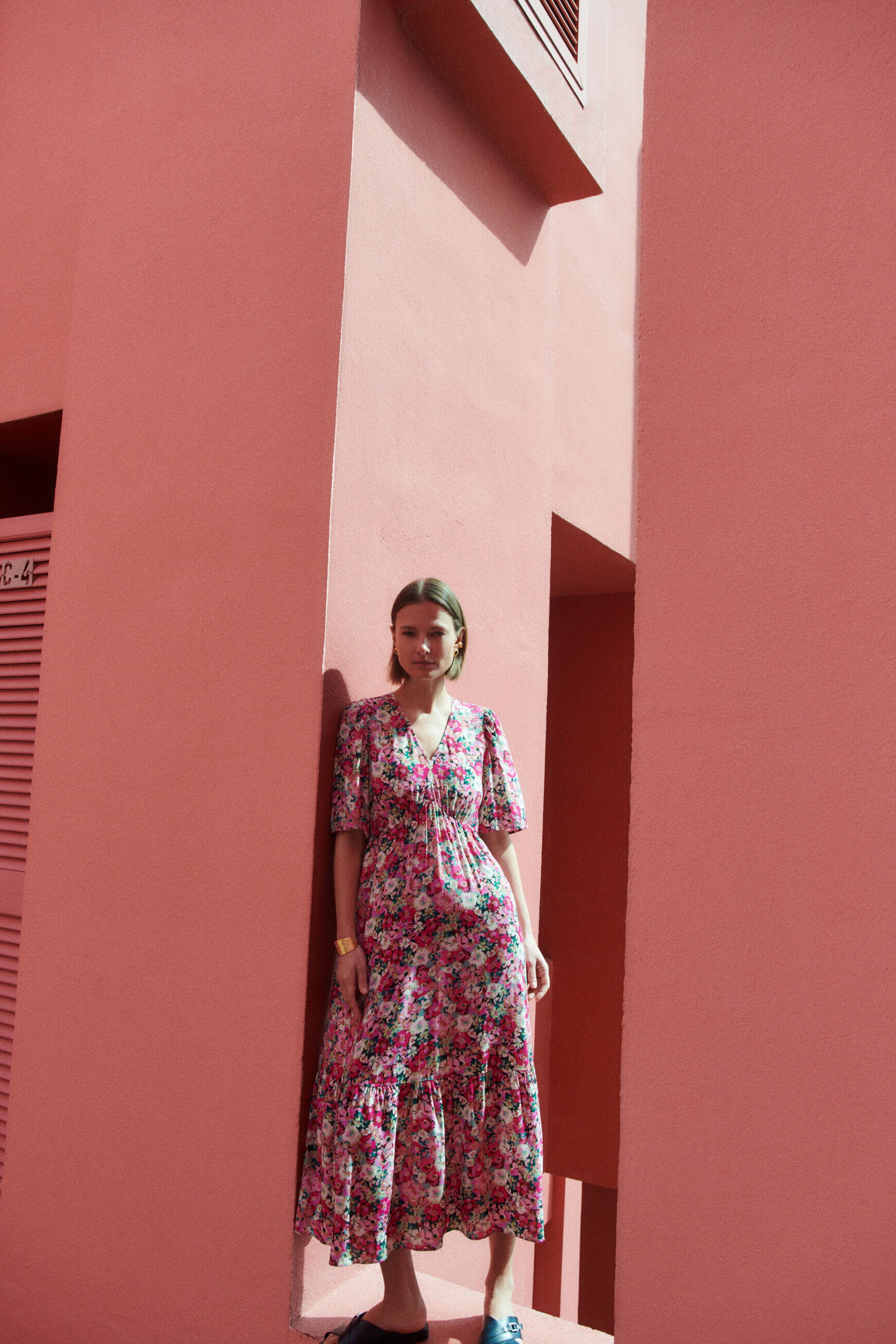 Robe tania rose femme
