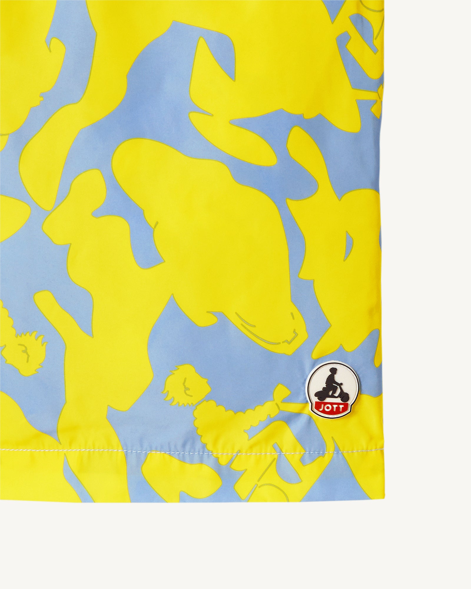 Short de bain Camo bleu clair/Citron Biarritz