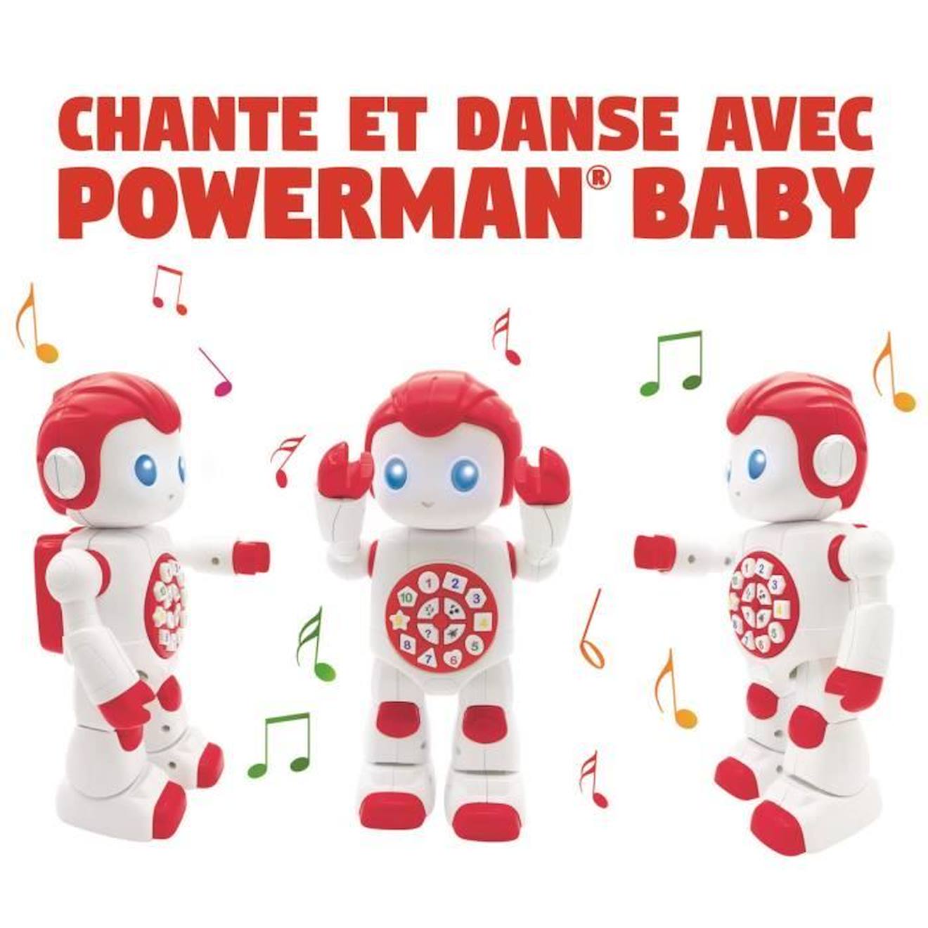 POWERMAN® FIRST Robot Parlant Interactif Jouet d'Eveil et d'Apprentissage (Français) blanc