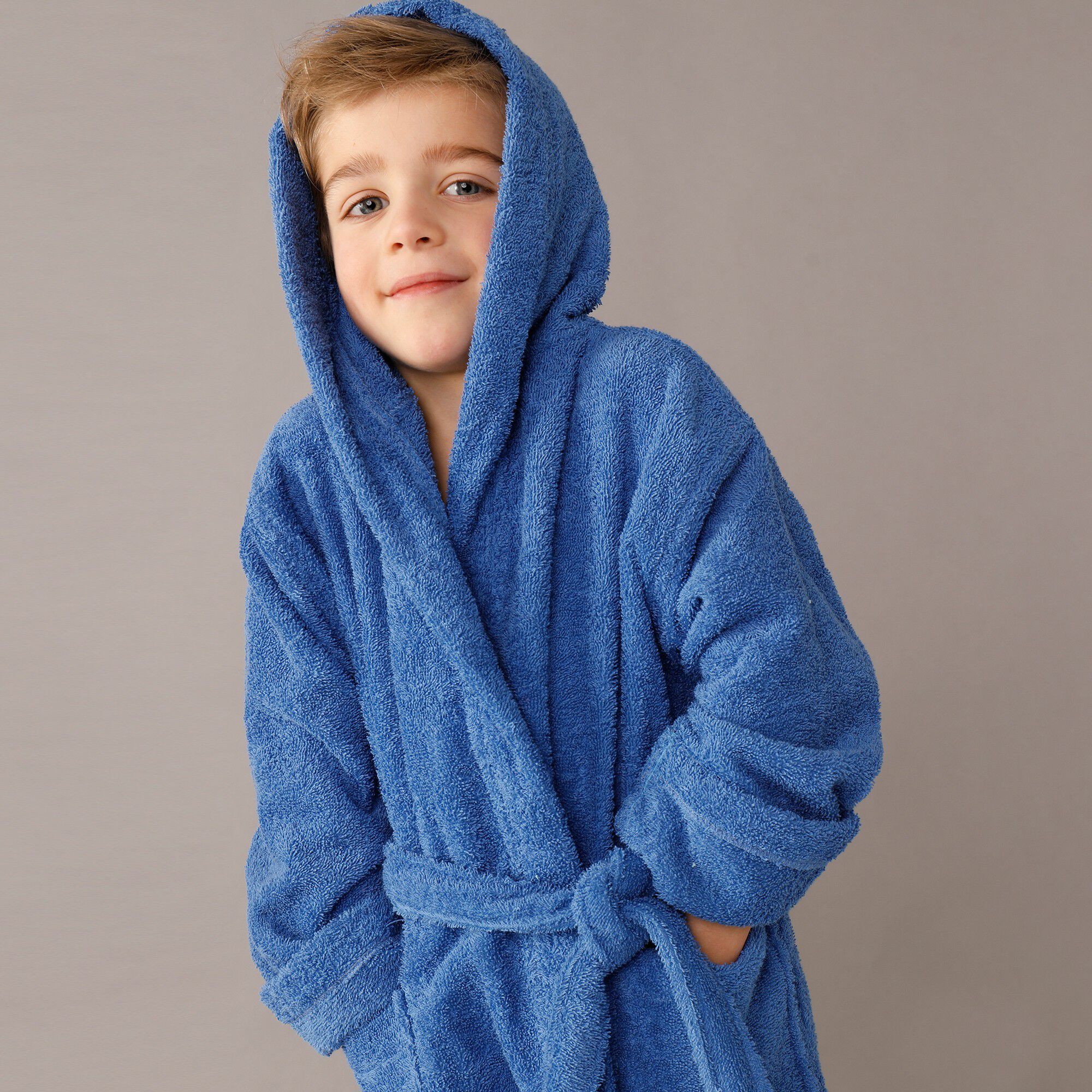 Peignoir enfant éponge bouclette à capuche
