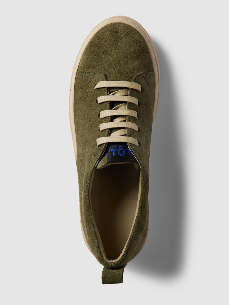 Sneaker aus Leder in khaki