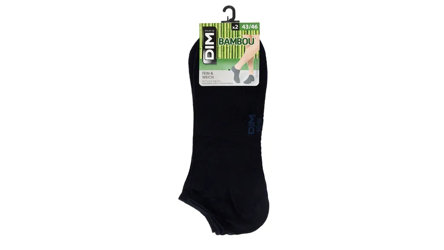 DIM Herren Sneaker Socken aus Bambus Zellstoff 2er Pack bleu marine