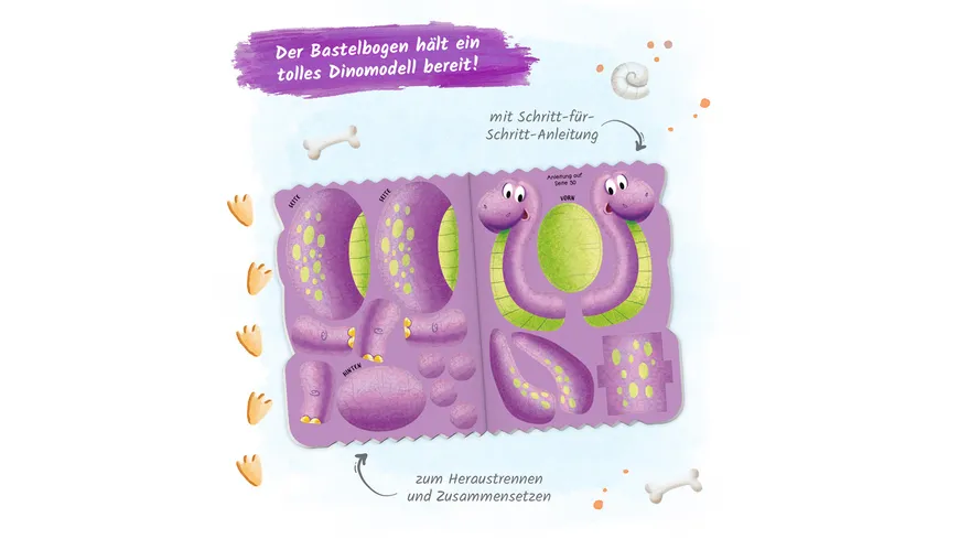 Trötsch Beschäftigungsbuch Malbuch Bastelbuch Dinosaurier