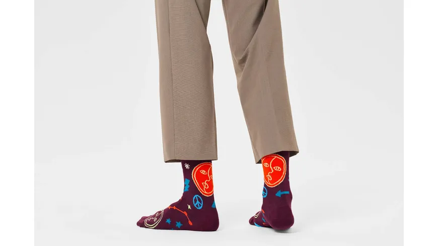 Happy Socks Unisex Socken Gemini dark red