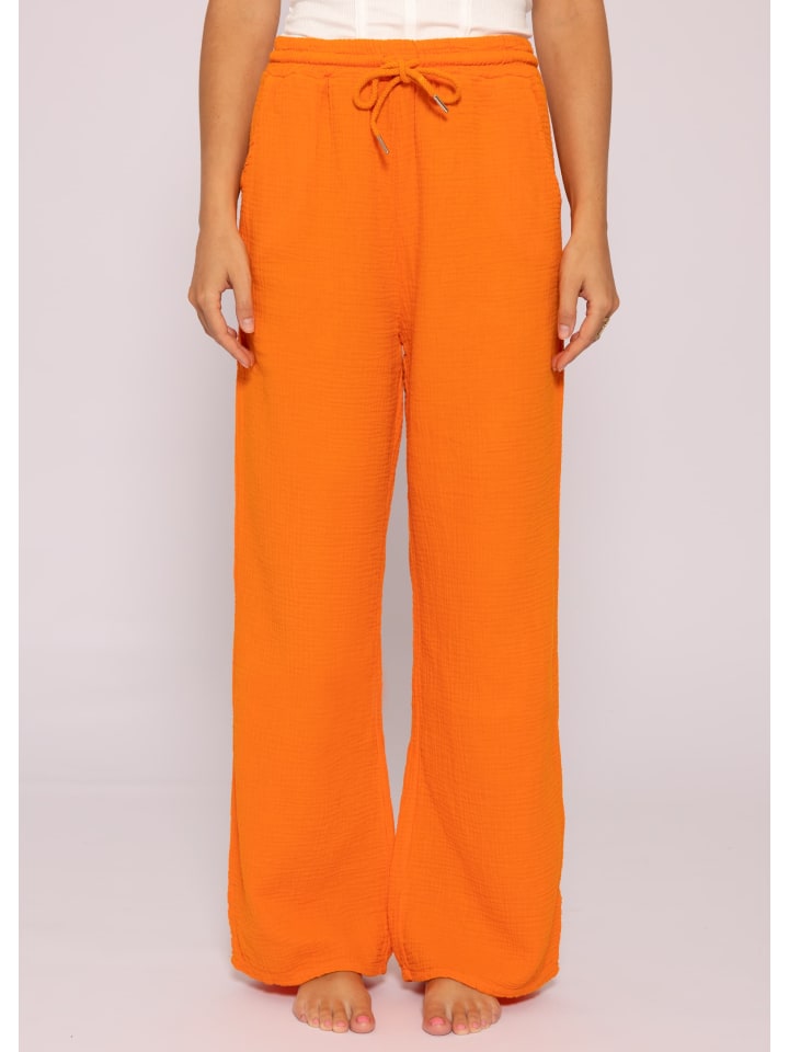 SASSYCLASSY Musselin Hose in Orange günstig kaufen