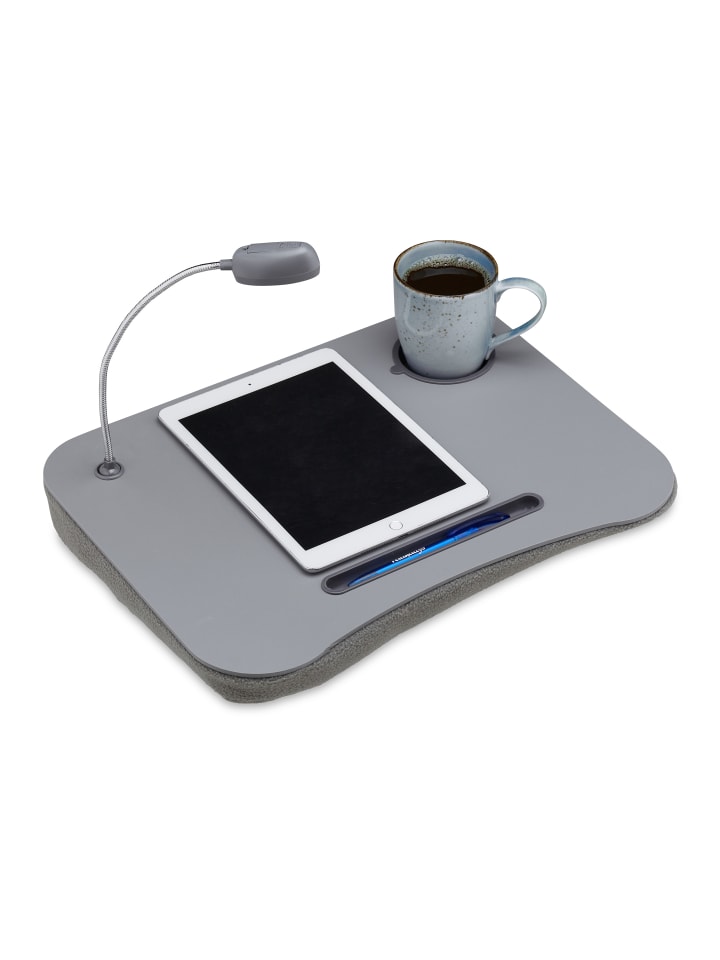 relaxdays Laptopkissen in Grau - (B)44 x (H)5 x (T)34 cm günstig kaufen onesize