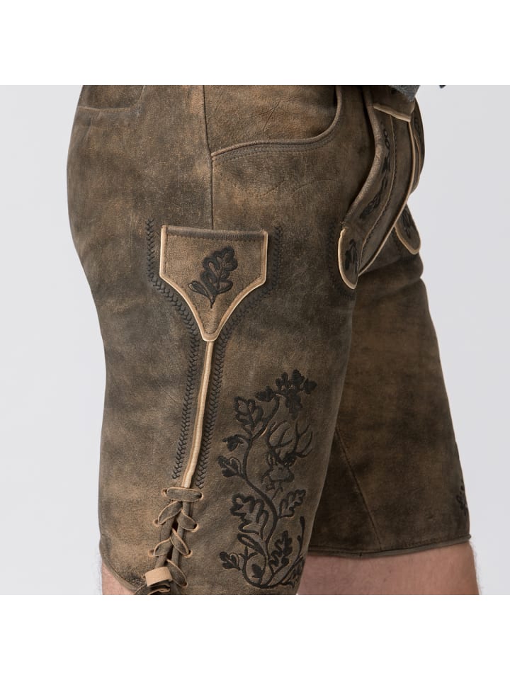 Stockerpoint Lederhose Edgar in dunkelbraun günstig kaufen