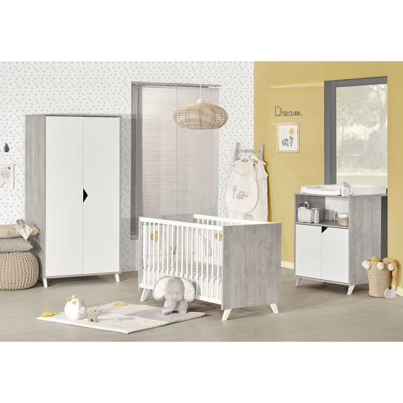 Lit bébé 120x60 Scandi gris