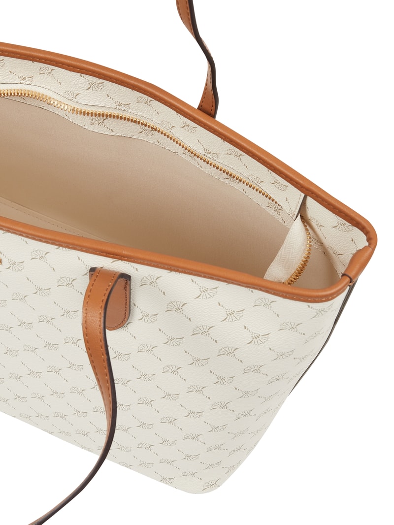 Shopper mit abnehmbarer Reißverschlusstasche Modell 'Lara' in offwhite