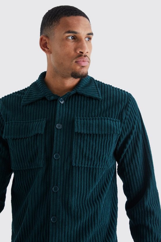 Tall geripptes Overshirt