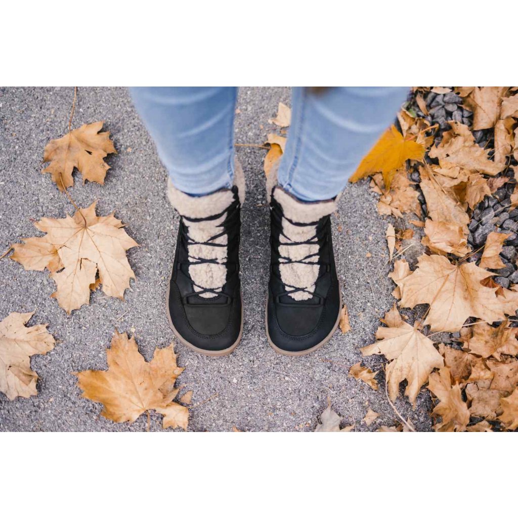 Be Lenka Bliss Black schwarze Winterbarfußschuhe