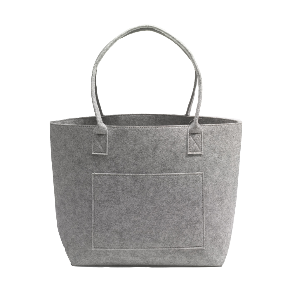 Filztasche grau mit Griffen
