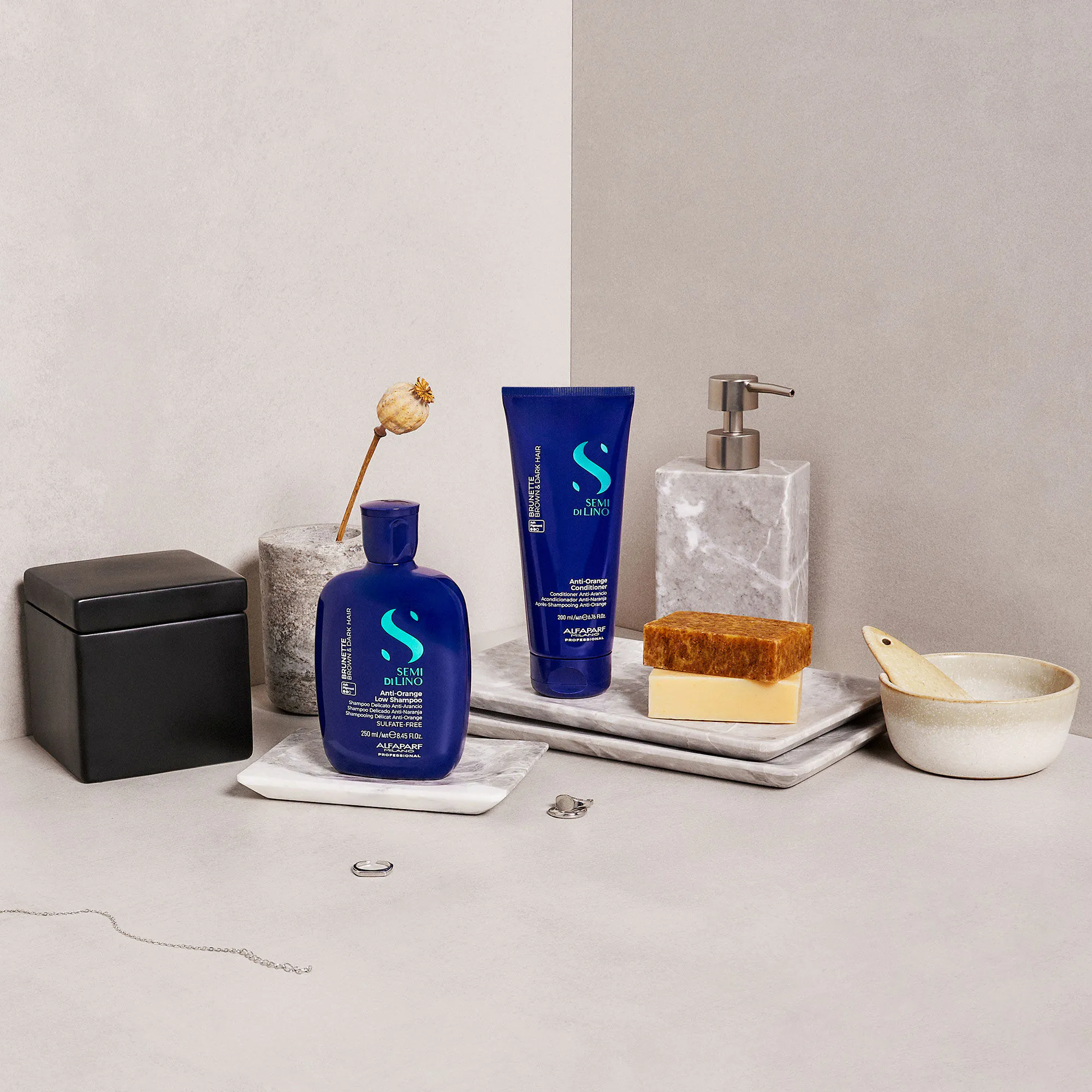 Alfaparf Milano Semi di Lino Brunette Anti-Orange Low Shampoo