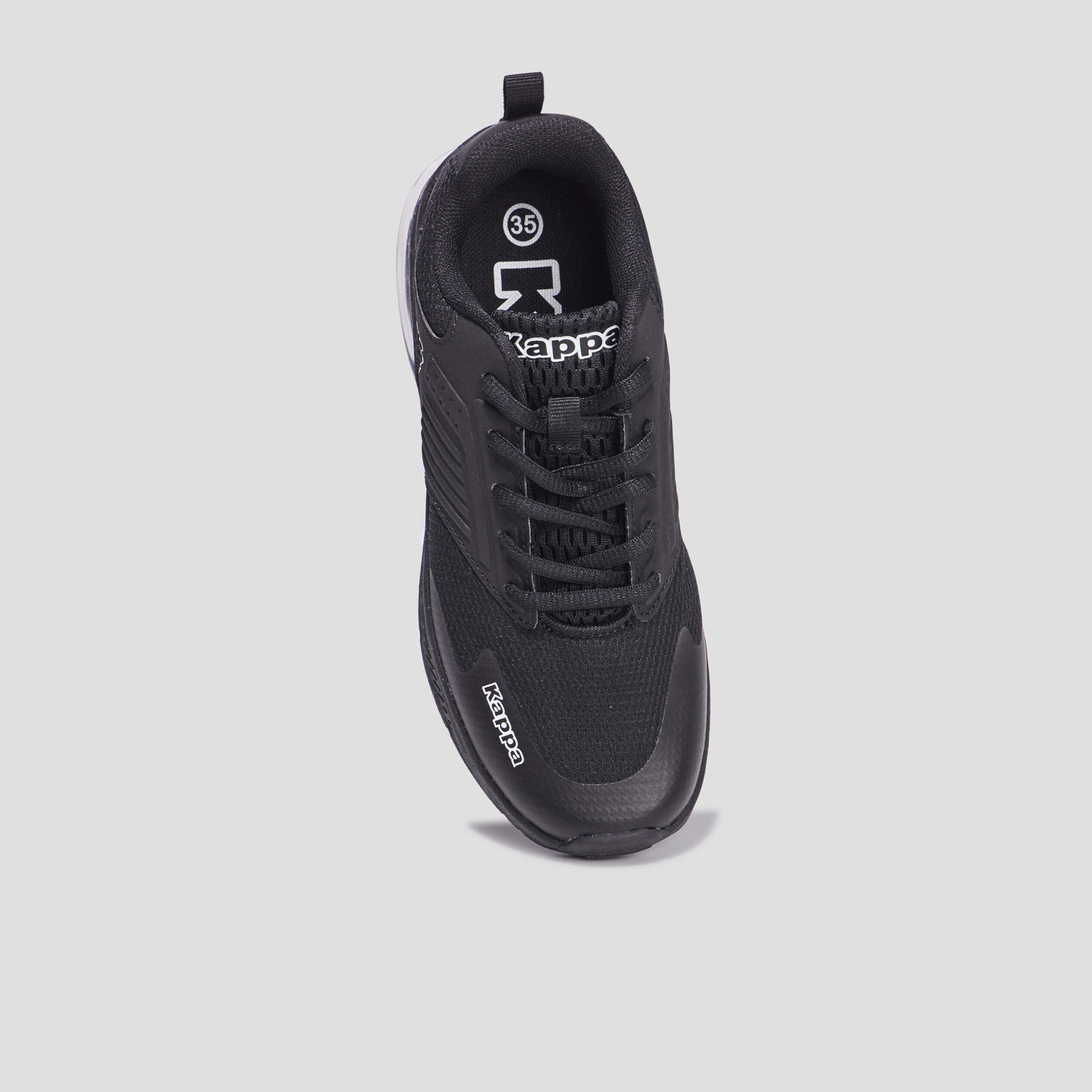 Baskets running à lacets Kappa Myagi noir garçon | La Halle