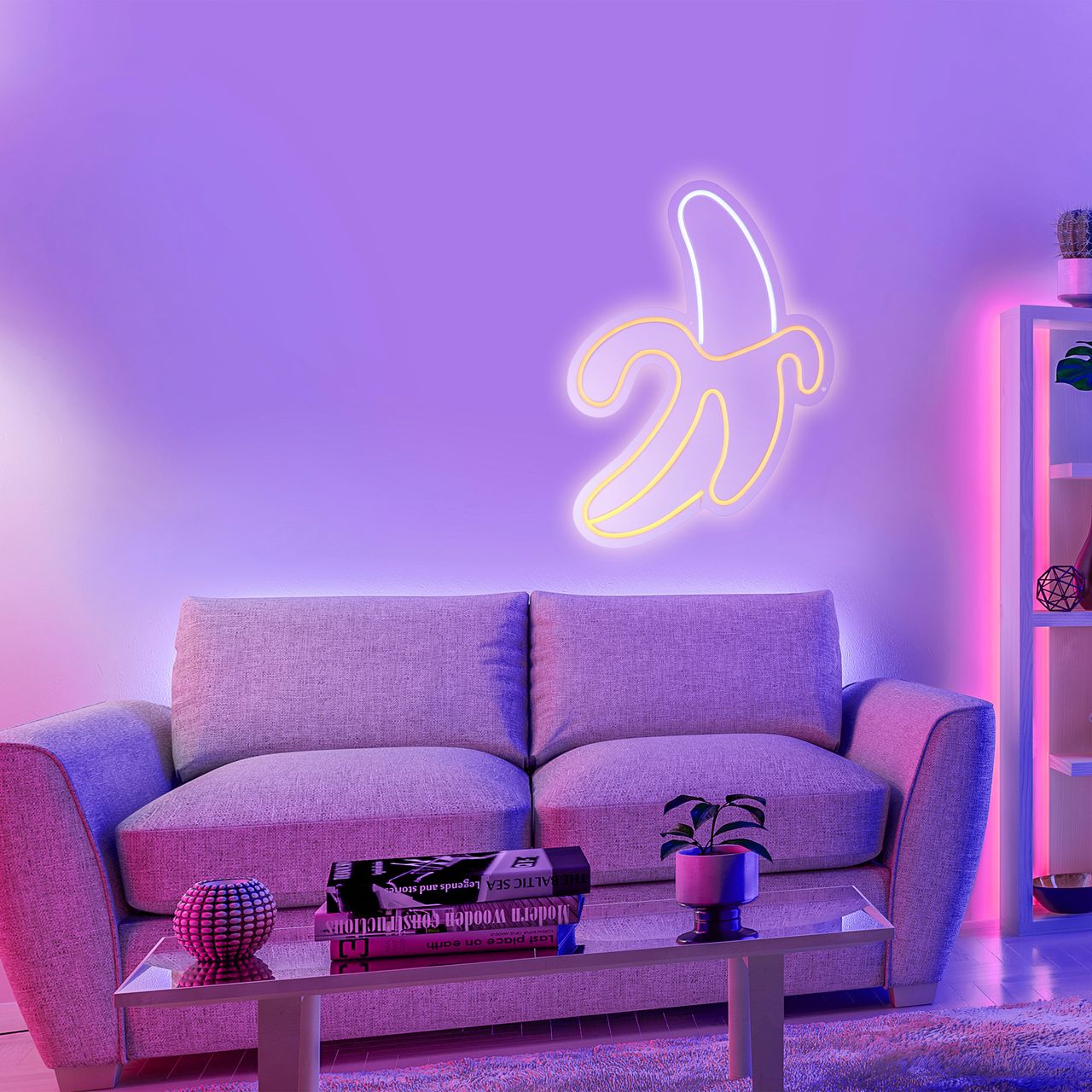 JUST LIGHT Neon-LED-Bild NEON-BANANE, 1x LED-Board/7,00 Watt, mehrfarbig