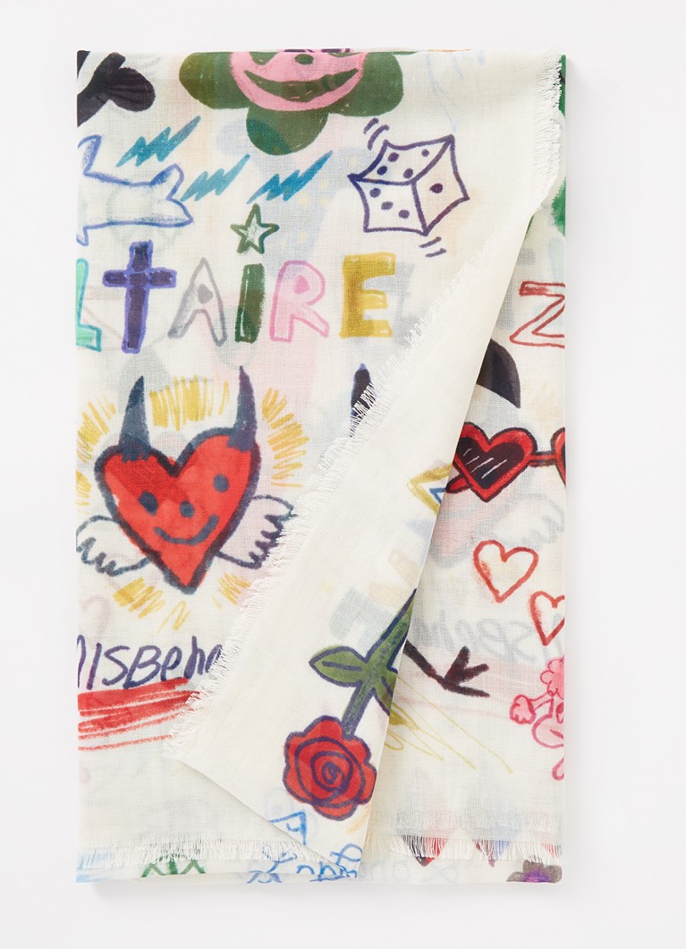 Zadig&Voltaire Delta Humb šal s printom 190 x 85 cm