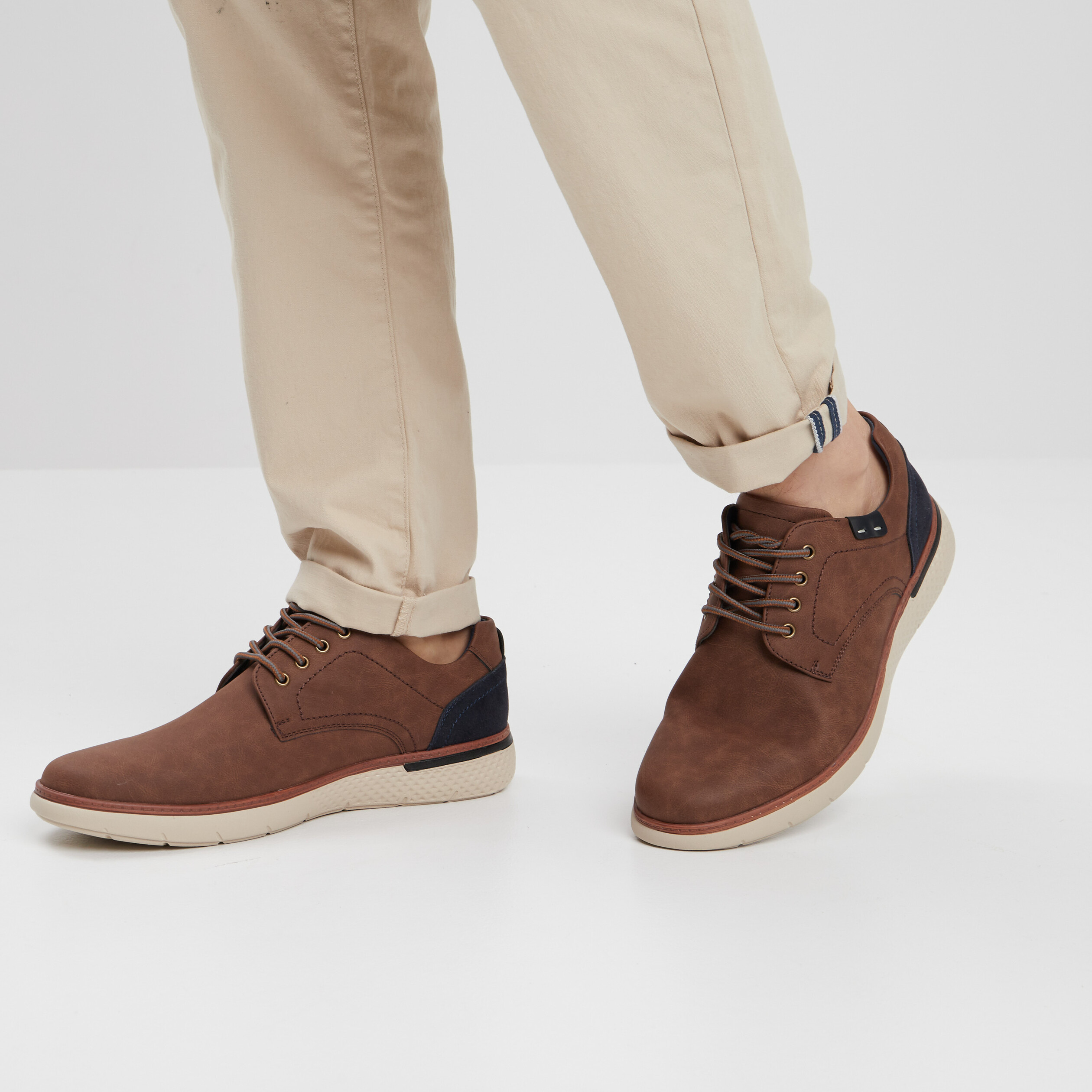 Derbies à lacets marron homme | La Halle