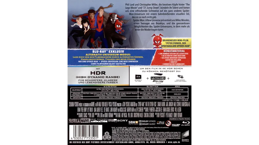 Spider-Man: A new Universe  (4K Ultra HD) (+ Blu-ray 2D)