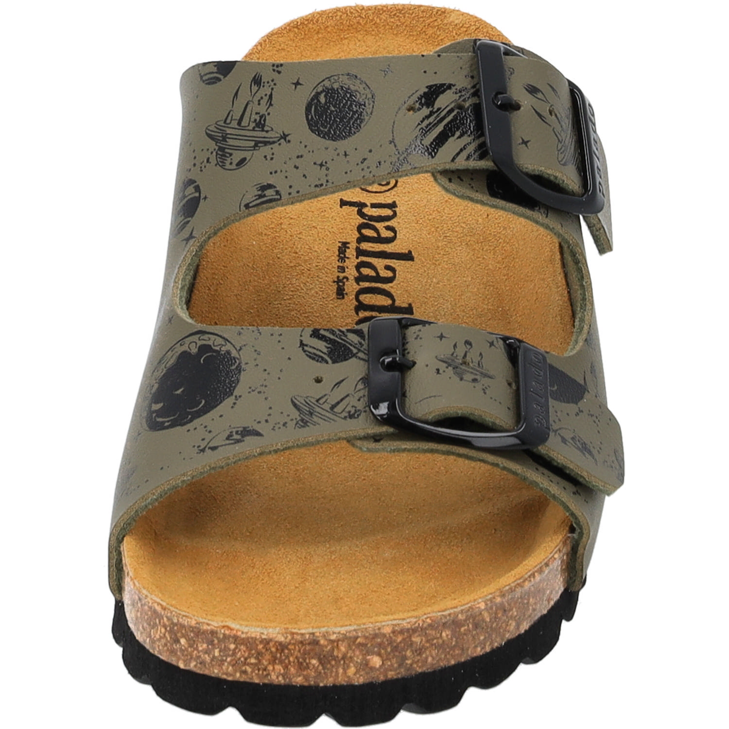 Palado Kids Korfu B Print, Pantoletten, Kinder, Khaki Planets