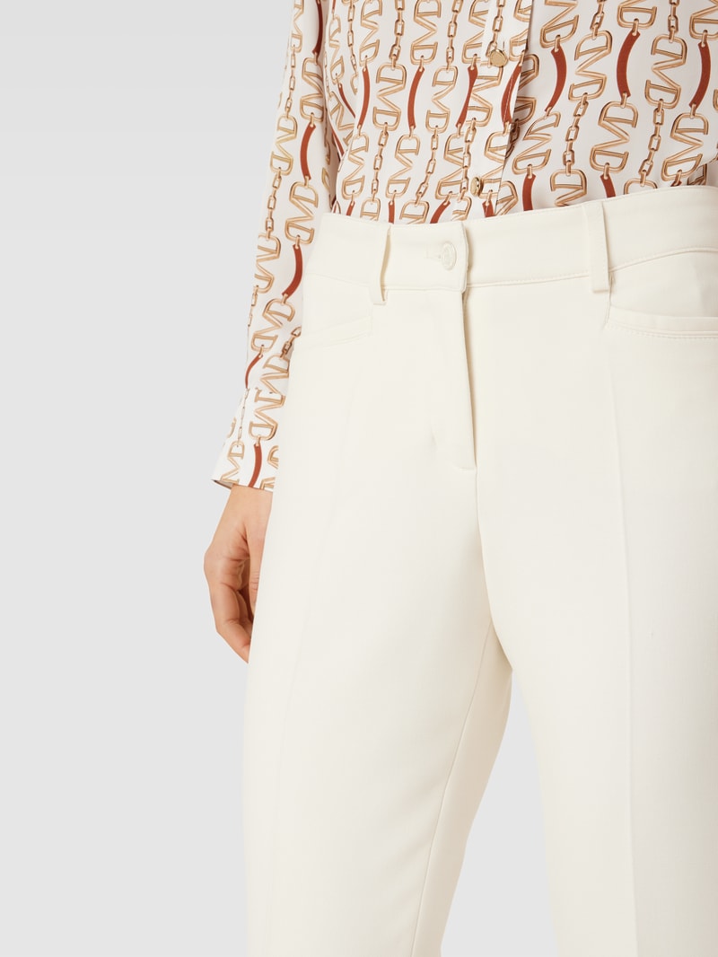 Stoffhose mit Bundfalten Modell 'Renira' in offwhite