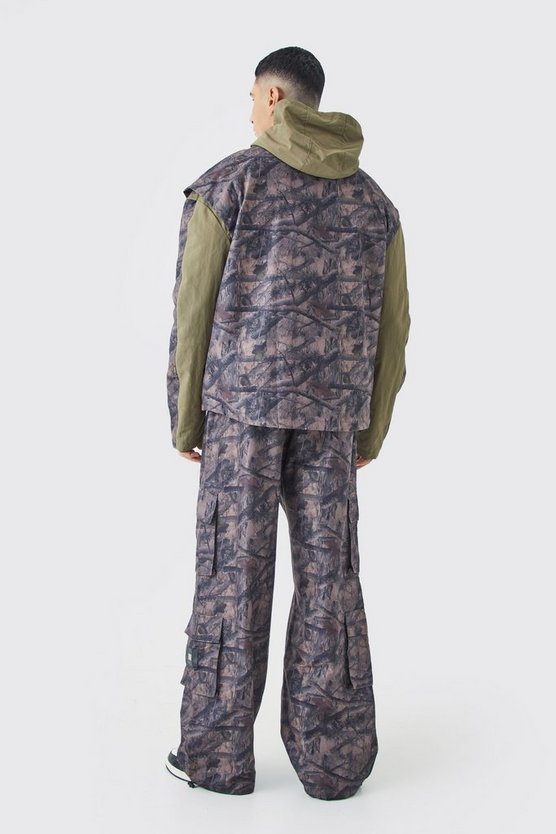 Tall Camouflage Cargo-Hose mit elastischem Bund