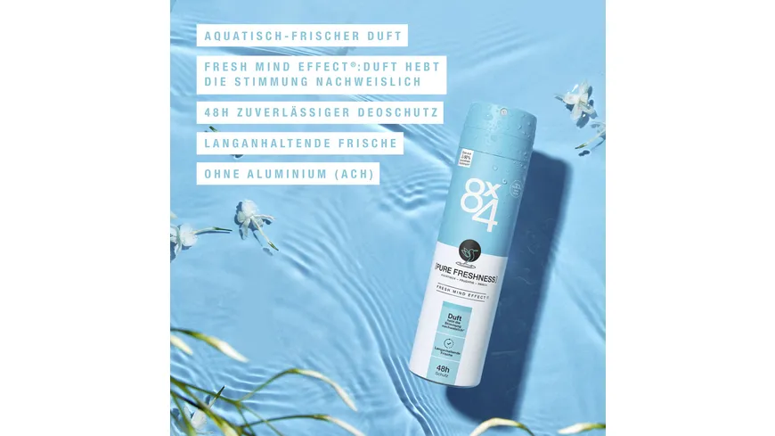 8X4 Deospray No.19 Pure Freshness 150 ml