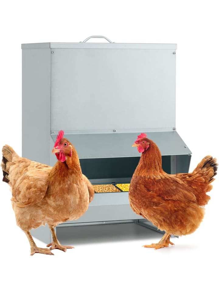 COSTWAY Futterautomat 35x35x54,5cm in Silber günstig kaufen onesize