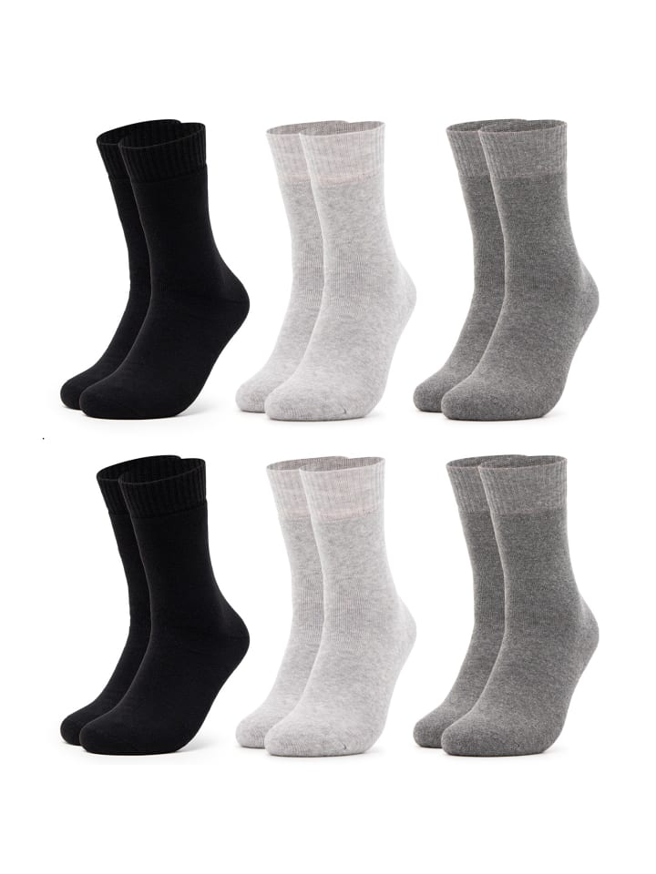 Occulto 6er Pack Warme Kuschelsocken Smilla in Grau-Mix günstig kaufen 35-38