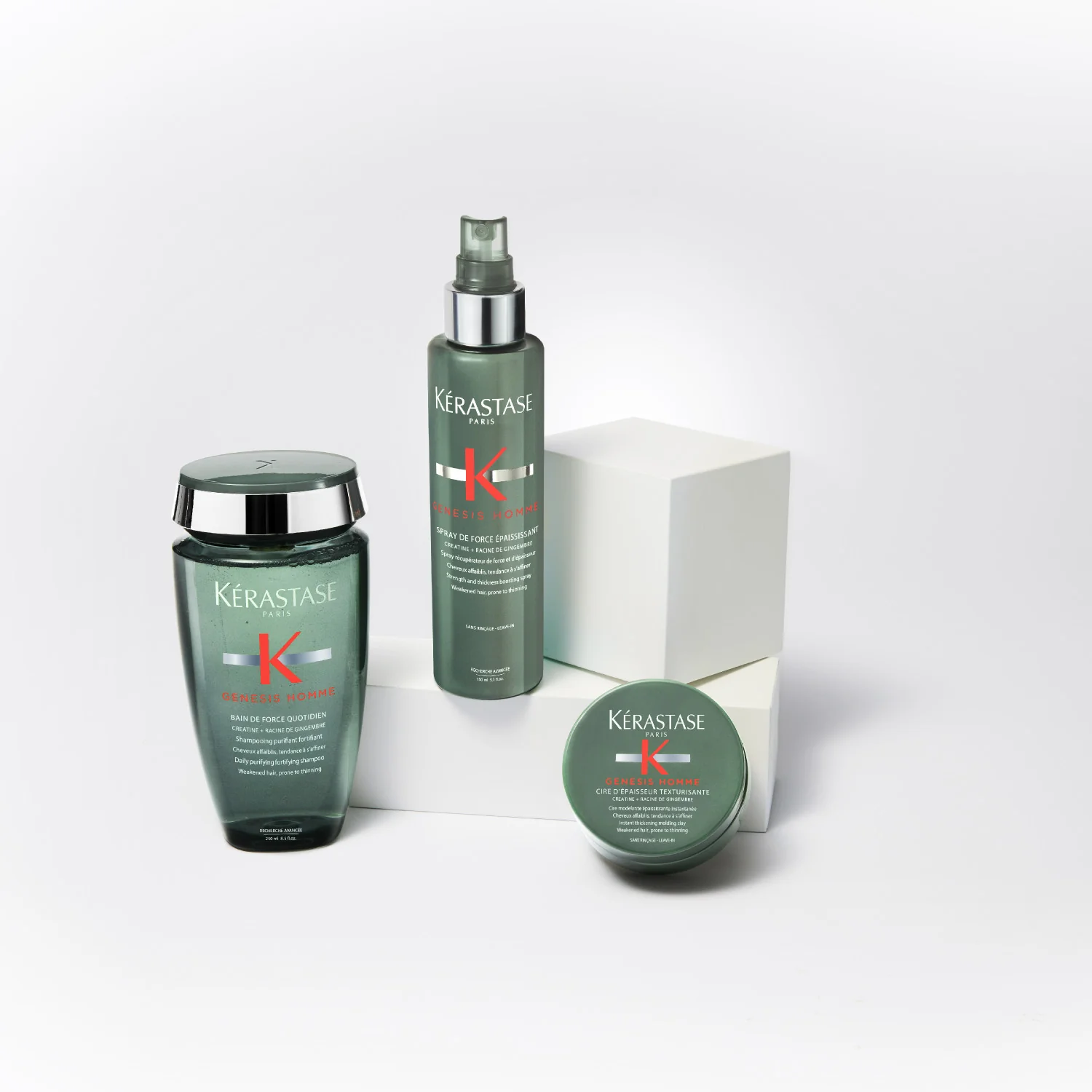 Genesis Homme Bain De Force Quotidien - Șampon purificator, Tratament pentru păr, Șampon întăritor