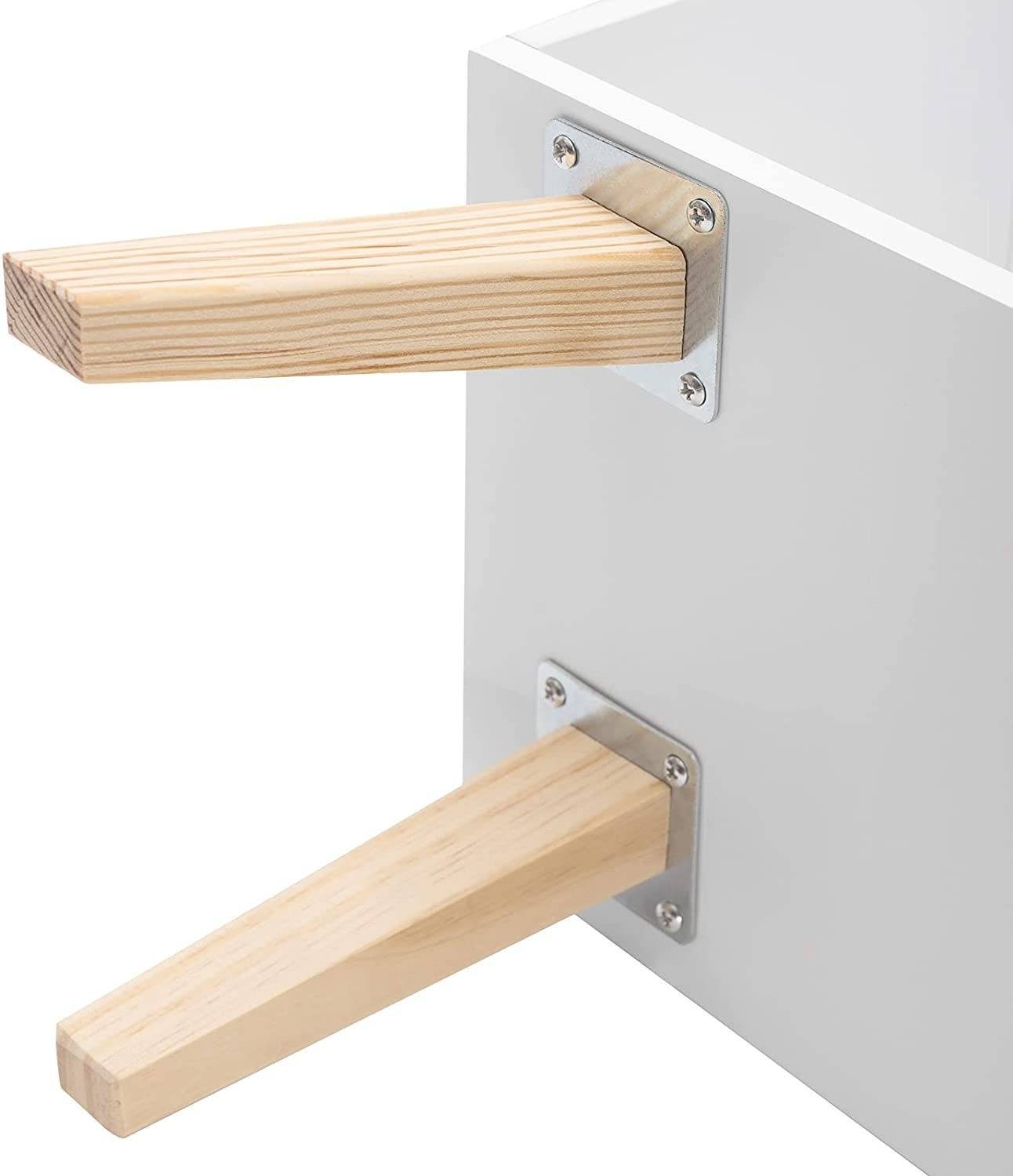 Woltu Bücherregal, 1-tlg., Standregal Hausform Kinderregal mit 5 Ebenen, Weiß