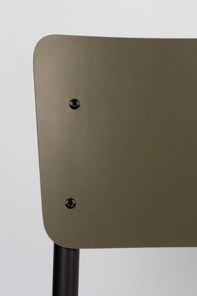 Zuiver Stapelstuhl Stuhl Stapelstuhl BACK TO SCHOOL MATTE OLIVE von ZUIVER