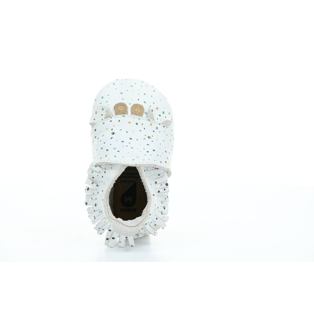 Bobux Freckles White (Soft Sole) Krabbelschuhe