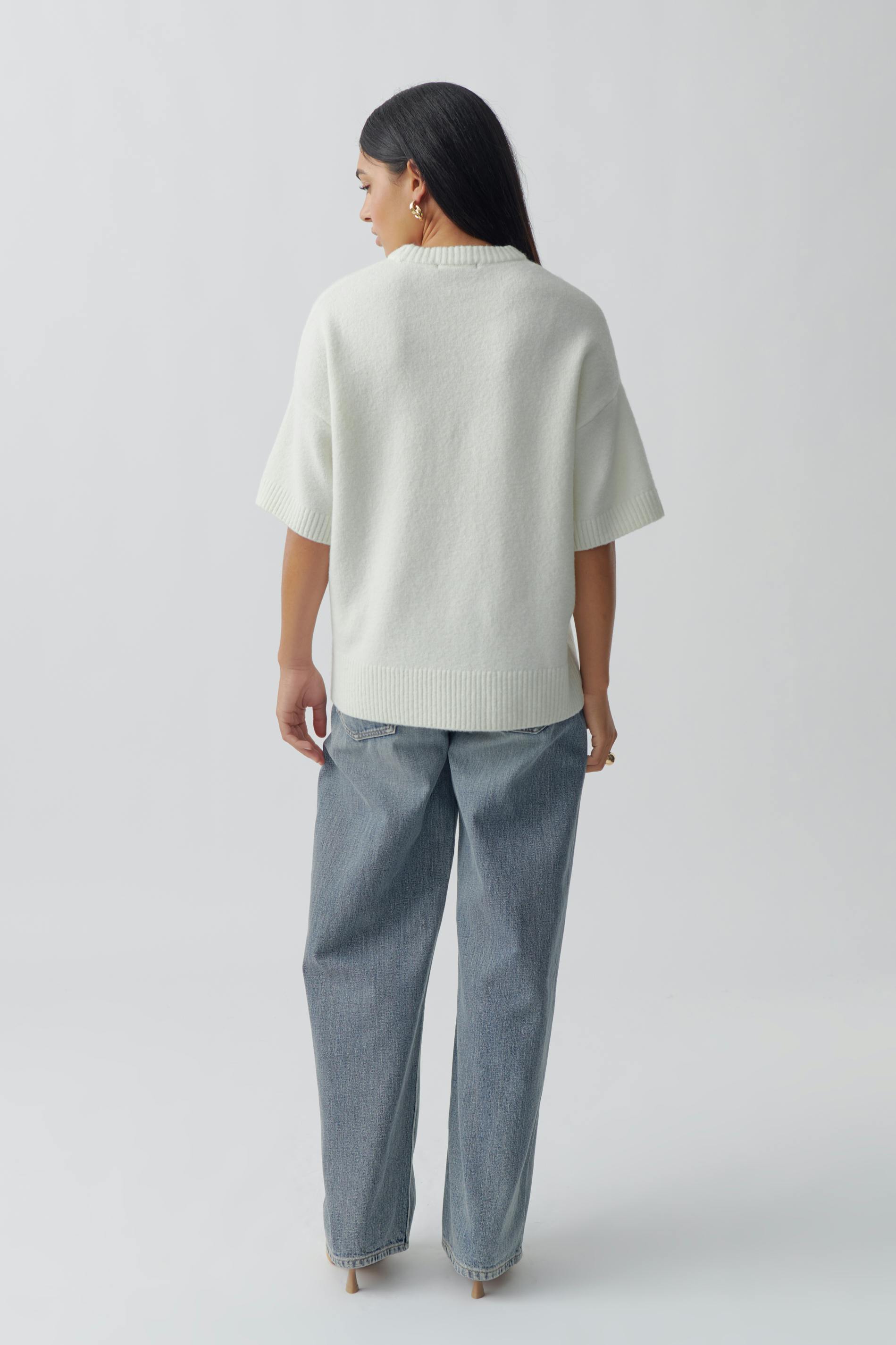 Oversized knitted tee