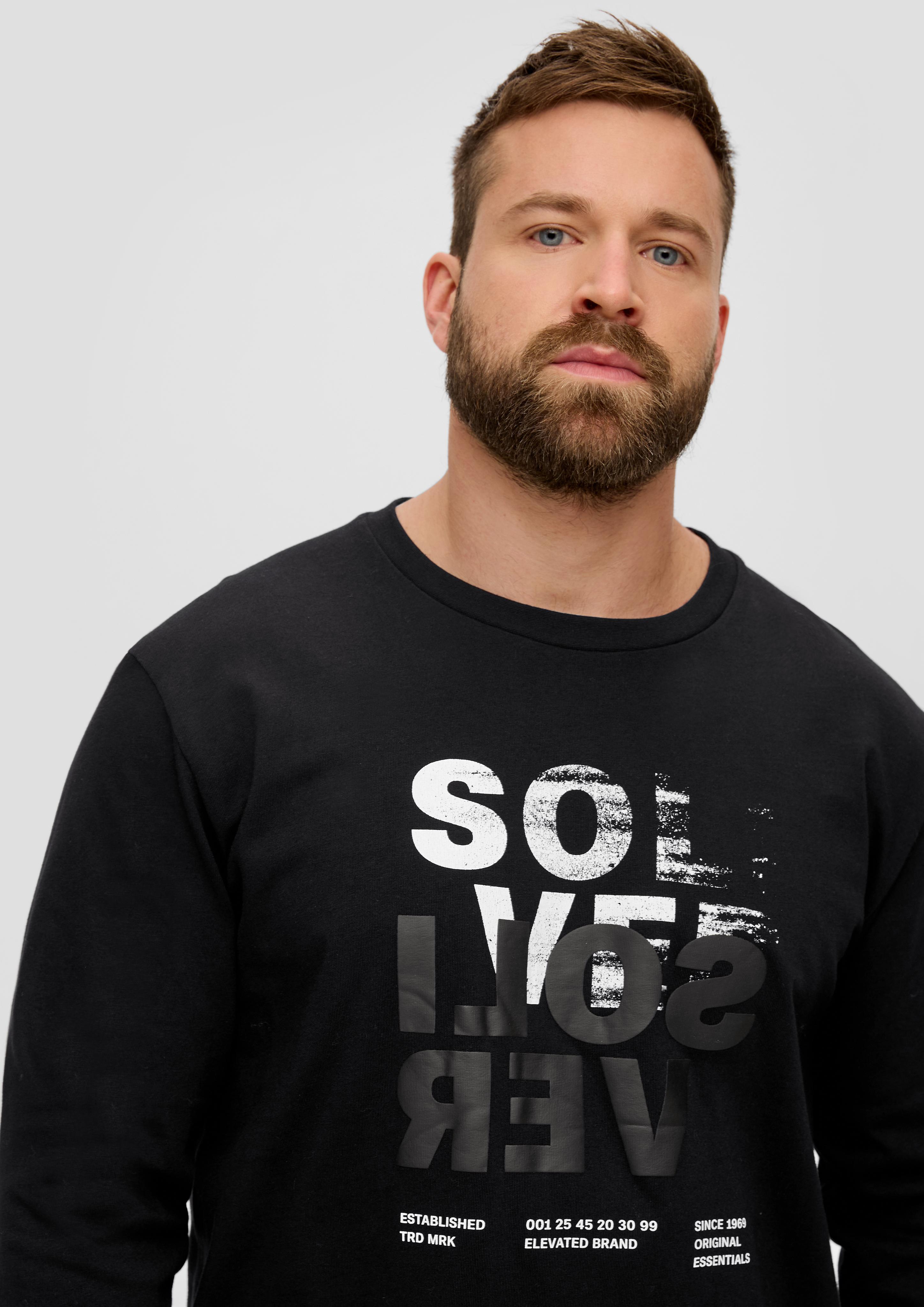 Longsleeve mit gummiertem Label-Print  2143244-99D1