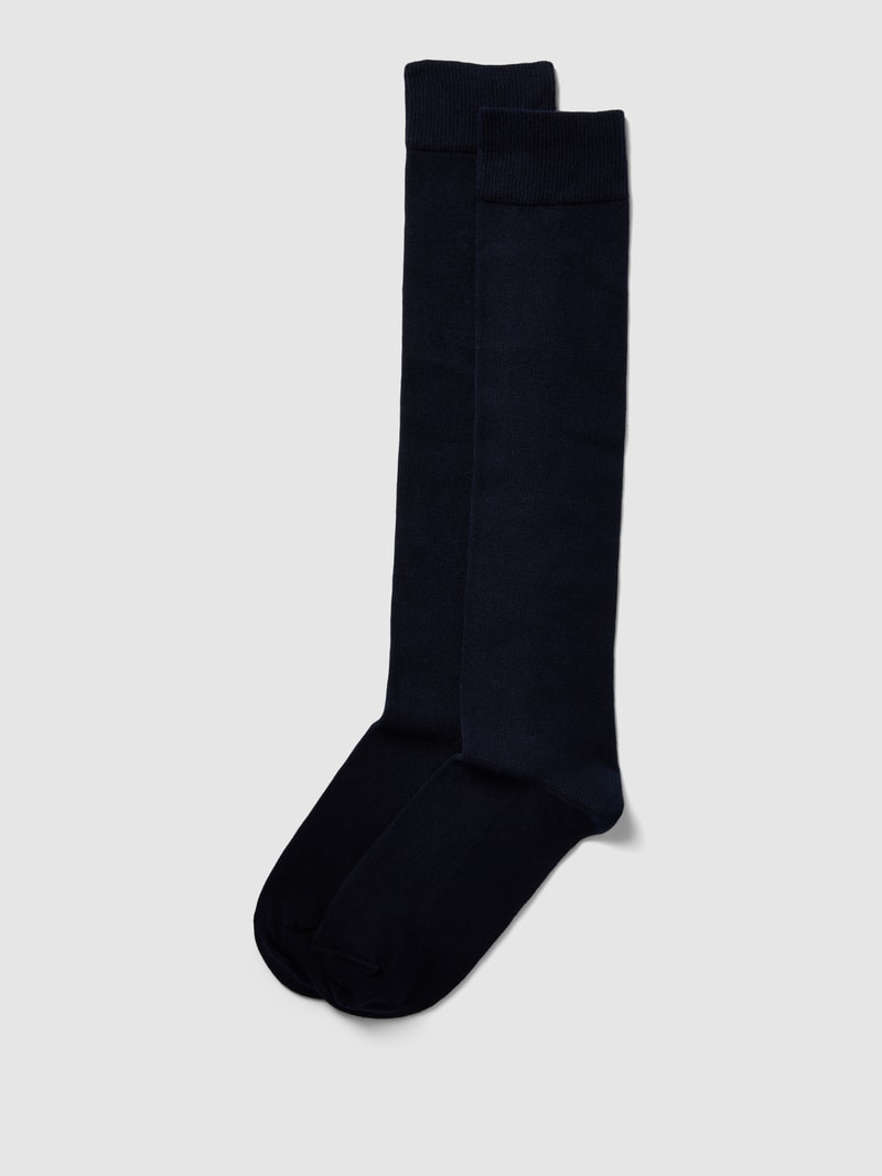Socken mit hohem Schaft im 2er-Pack in dunkelblau