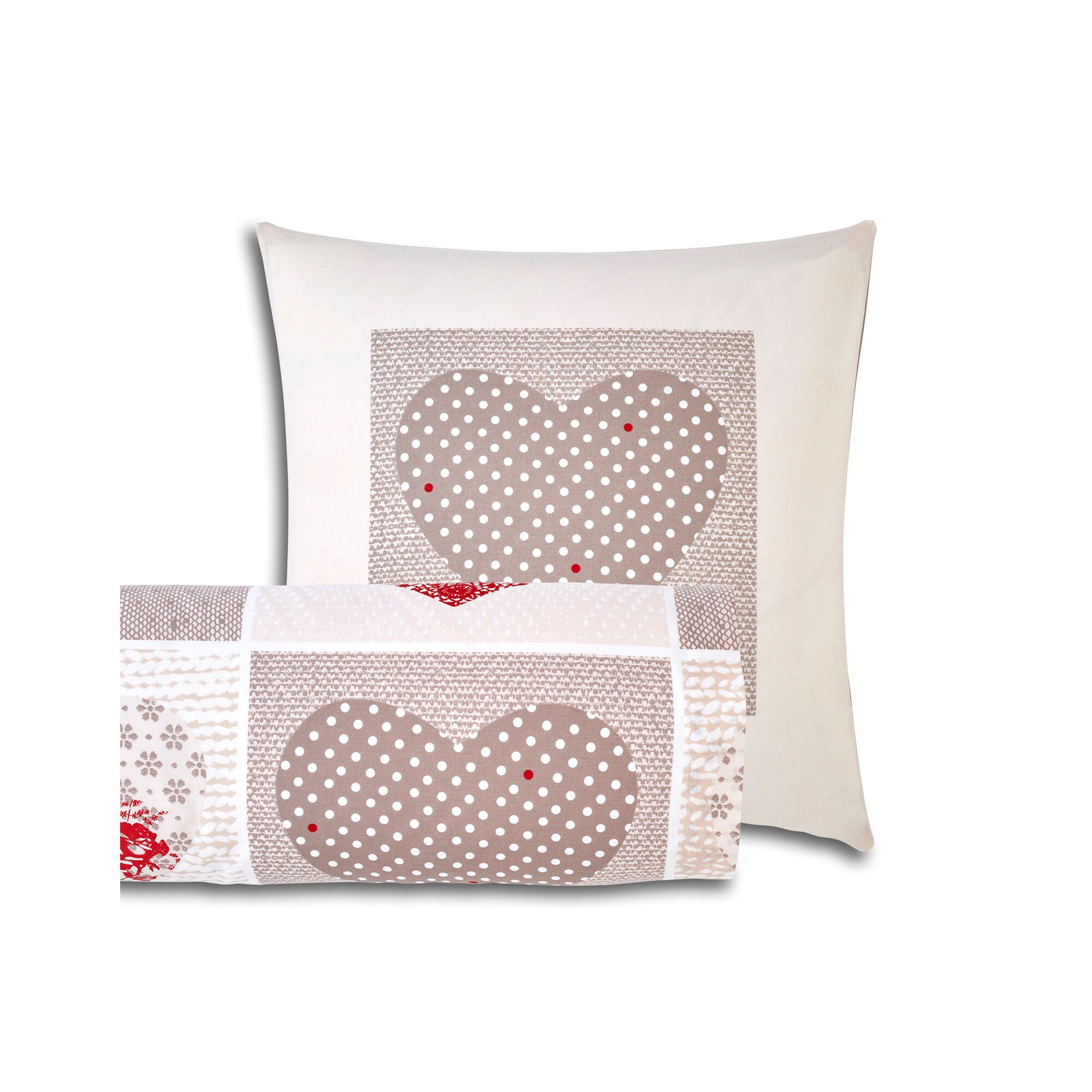 Linge de lit Lovely en flanelle imprimé coeurs