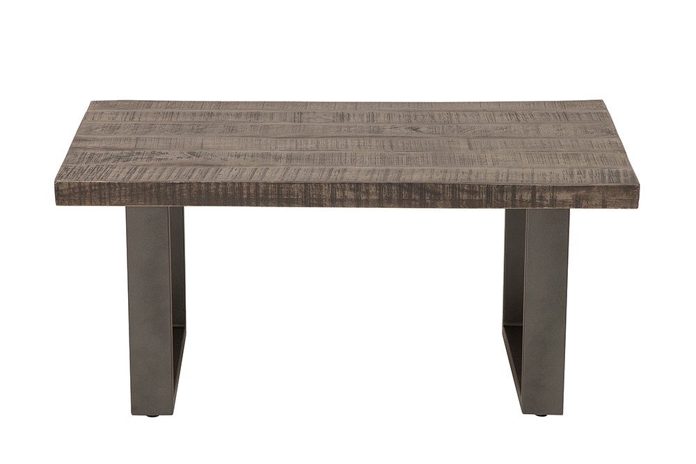 riess-ambiente Couchtisch IRON CRAFT 100cm grau, Wohnzimmer · Massivholz · Metall · eckig · Industrial Design