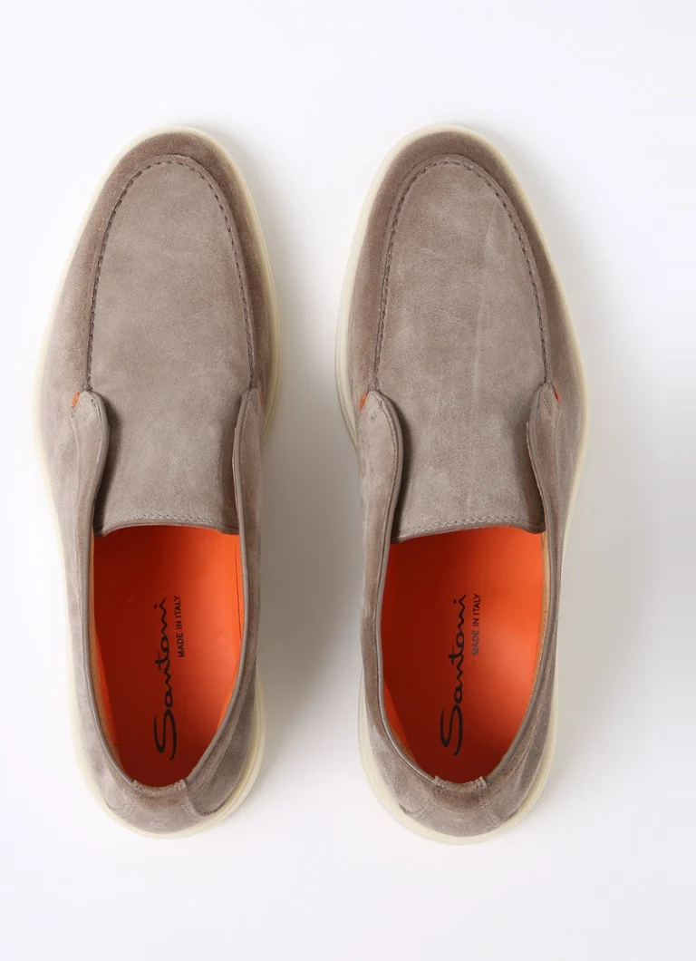 Pantofi Santoni Detroit Suede Slip-On
