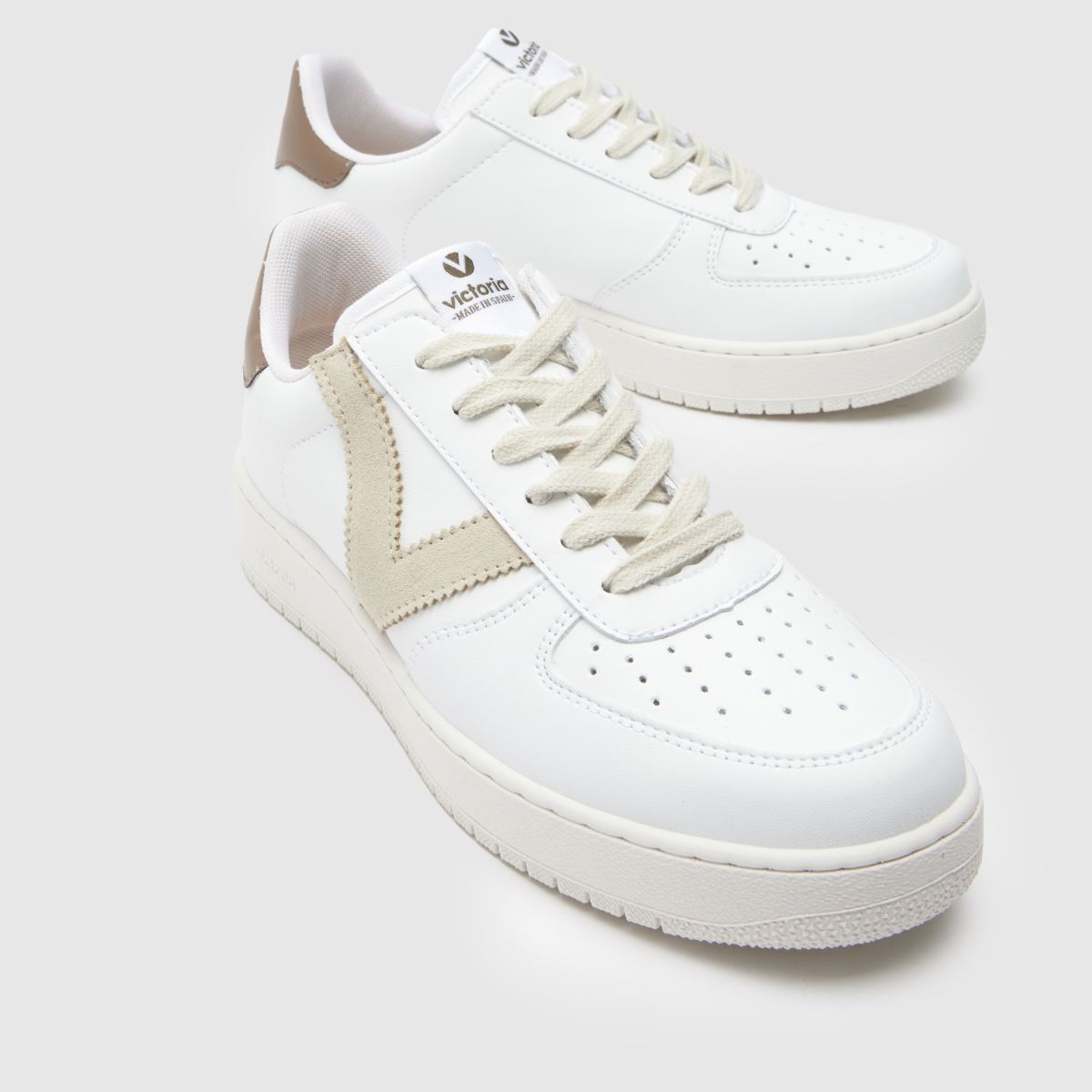 Victoria Madrid-sneakers i vitt och beige
