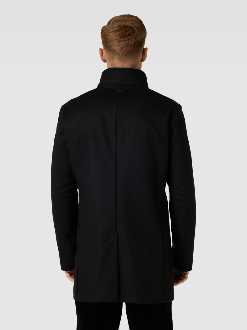 Mantel mit Stehkragen Modell 'Finlay' in schwarz