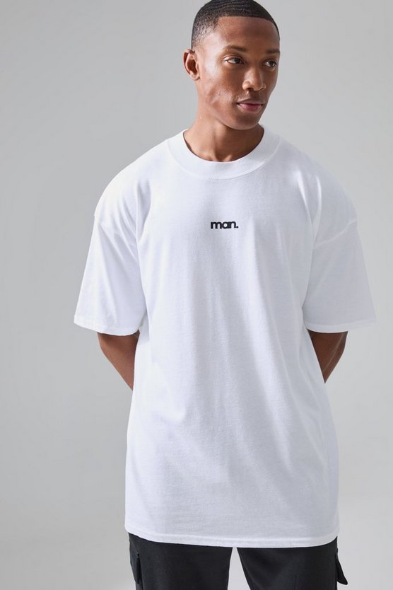 Man Active Oversize T-Shirt mit Sport-Logo
