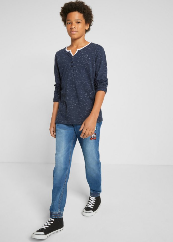 Jungen Henleyshirt 2-in1 Optik