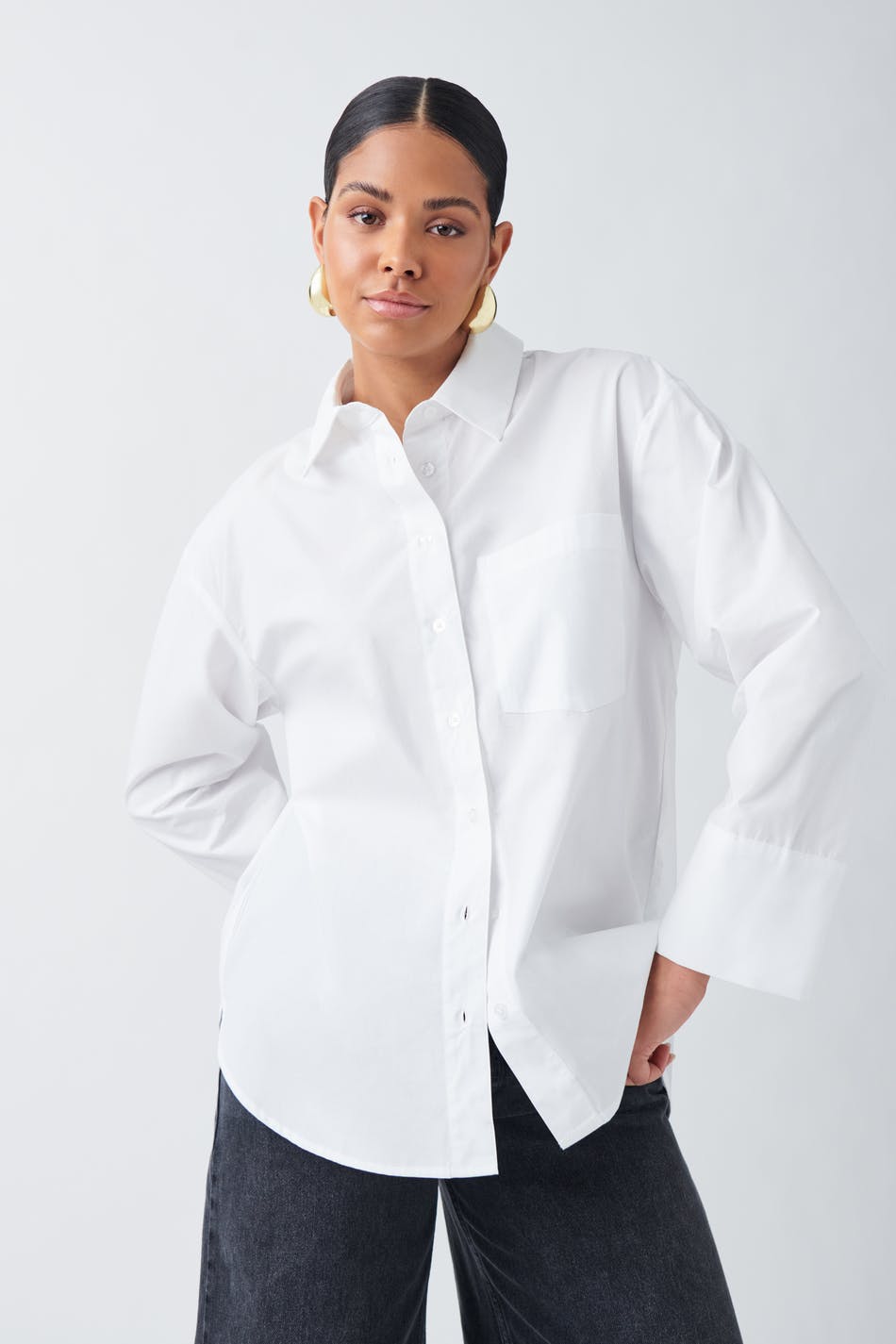 Chunky poplin shirt