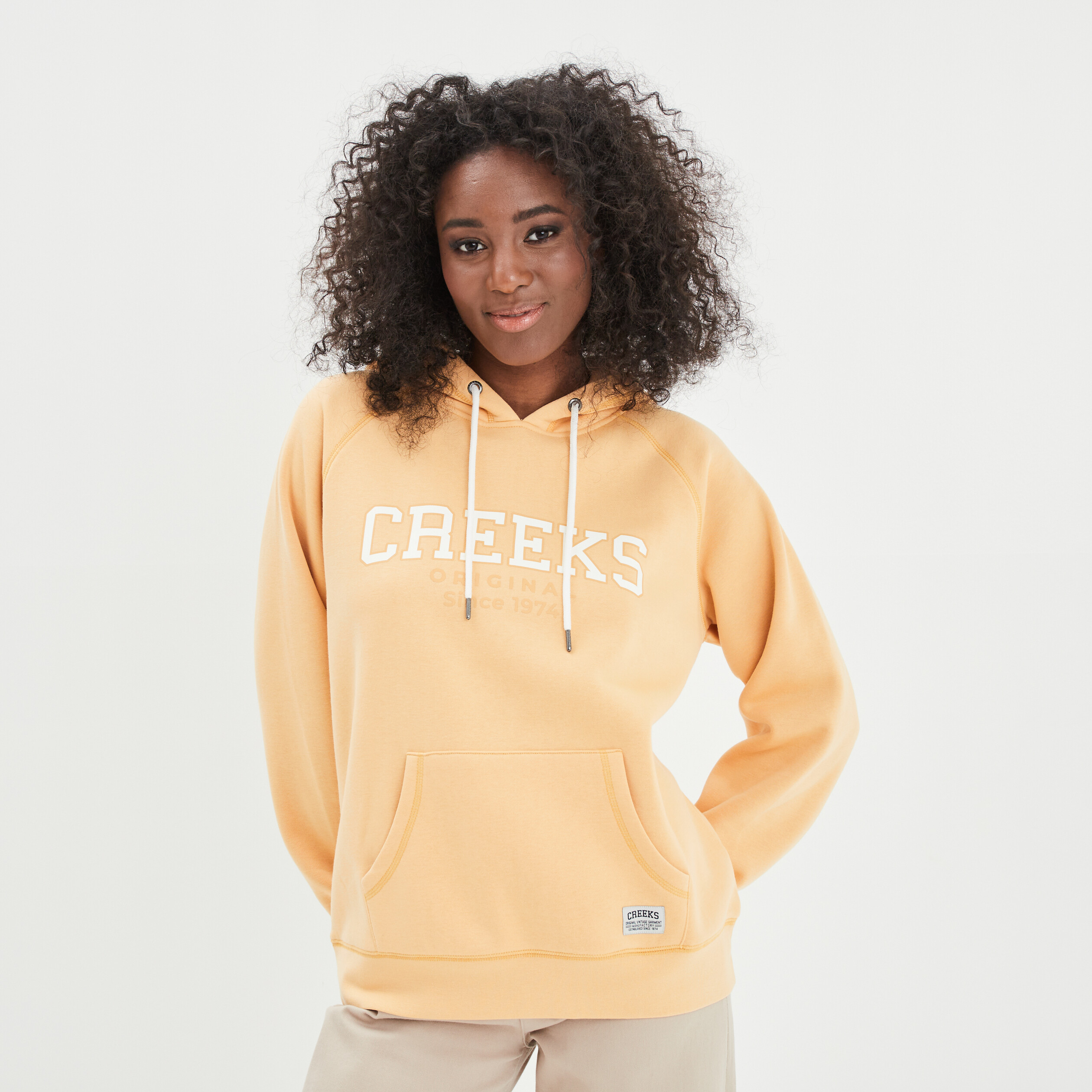 Sweat à capuche hoodie jaune clair femme | La Halle