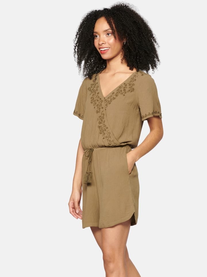 KOROSHI KURZÄRMELKLEID in khaki günstig kaufen