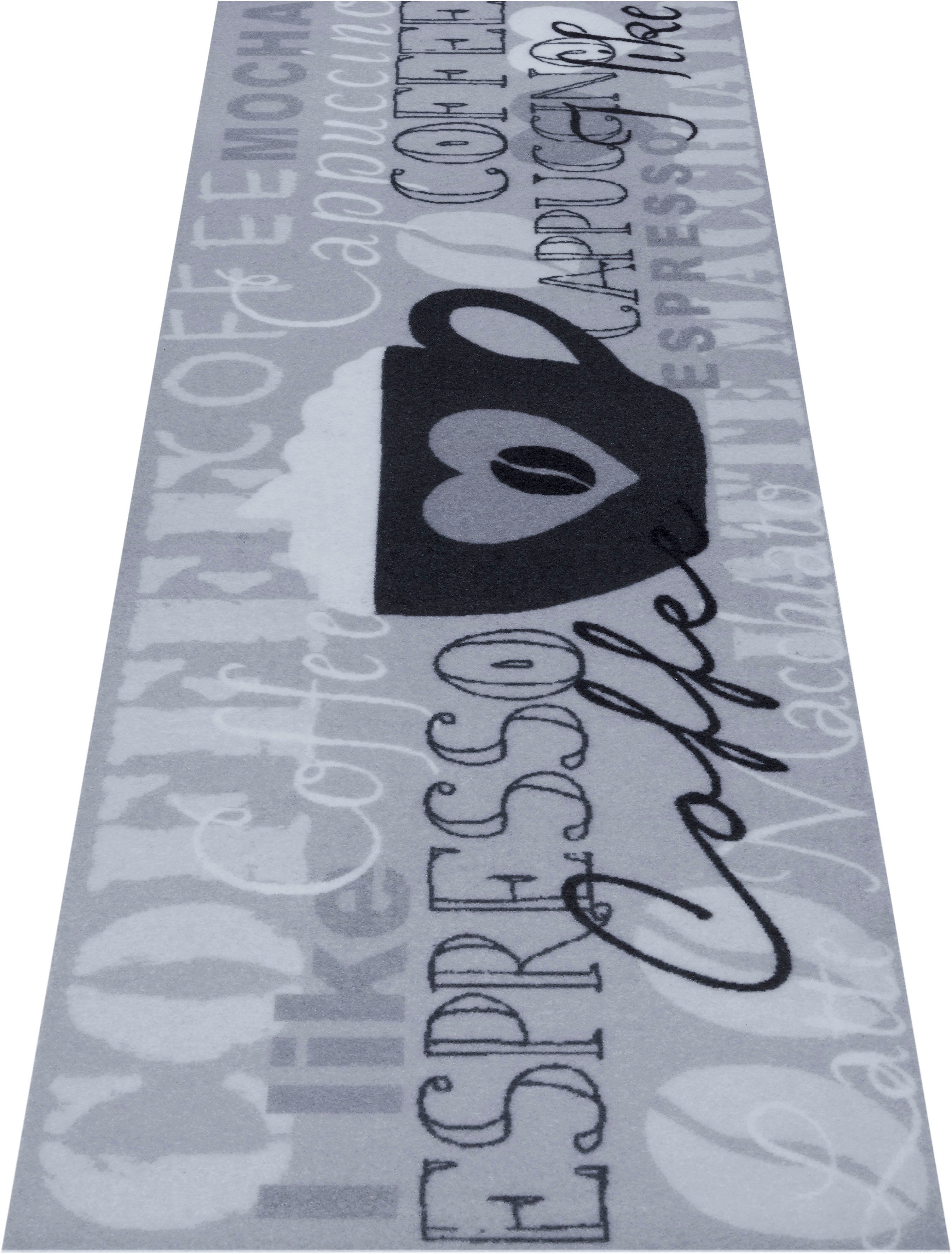 Küchenläufer I Like Espresso, HANSE Home, rechteckig, Höhe: 3 mm, Läufer, Rutschfest, Küchenteppich, Küche, Teppich, Pflegeleicht