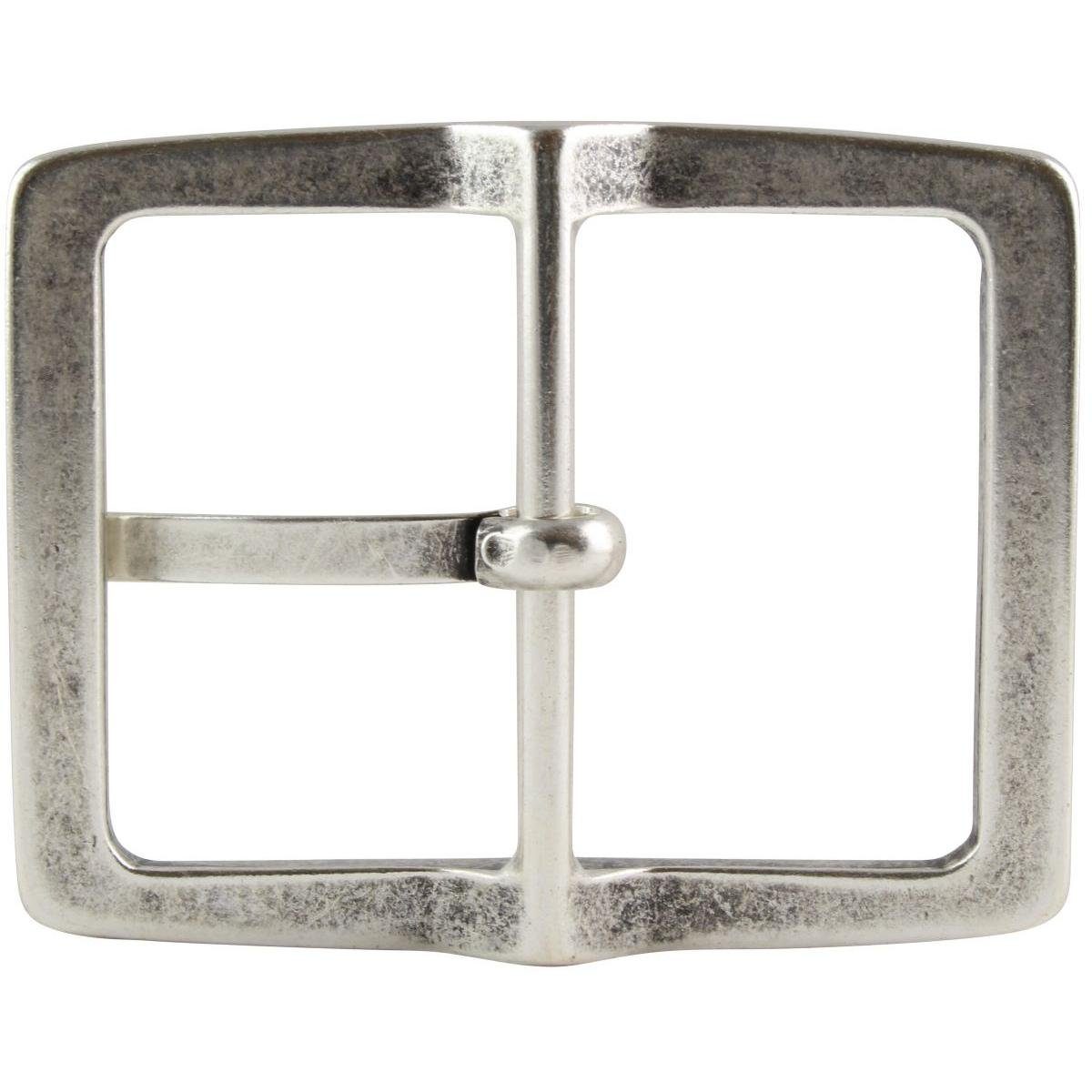 BELTINGER Gürtelschnalle Doppel-4,5 cm - Gürtelschließe 45mm - Dorn-Schließe - Für Gürtel bis
