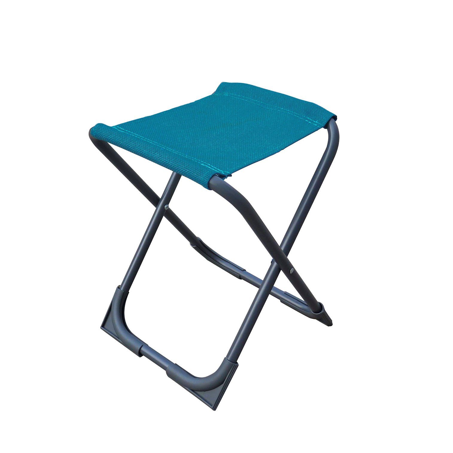 Spetebo Angelhocker Metall Klapphocker petrol grau - 36 x 32 cm