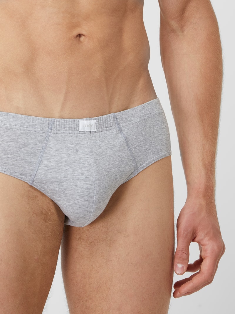 Slip mit Stretch-Anteil in mittelgrau meliert